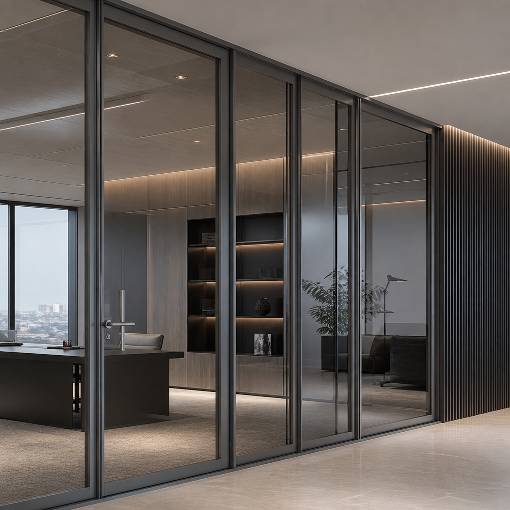 Glass partitions