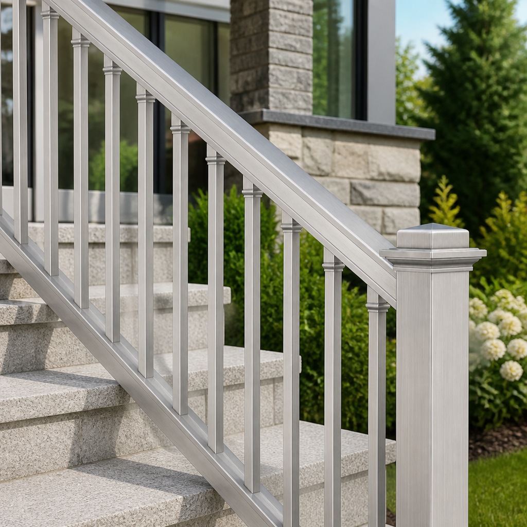 Outdoor stair railing
